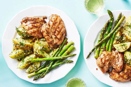 Grilled Honey Chicken and Griddled Asparagus: A Flavorful Fusion with Dash Electric Griddle