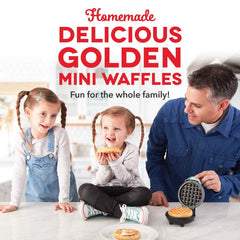 Dash Mini Waffle Maker Machine 350W | No.1 in USA Waffle Machine | Waffle iron with Non Stick, Dual Side Plate | 4 inch mini waffle maker for home & Kids (Pale Yellow)