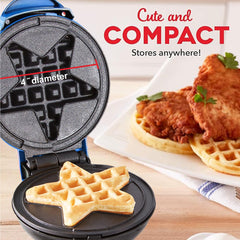 Dash Mini Waffle Maker Machine 350W | No.1 in USA Waffle Machine | Waffle iron with Non Stick, Dual Side Plate | 4 inch mini waffle maker for home & Kids (Star Shape)